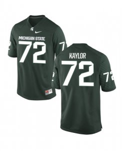 Women's Michigan State Spartans NCAA #72 Damon Kaylor Green Authentic Nike Stitched College Football Jersey DP32R47GD